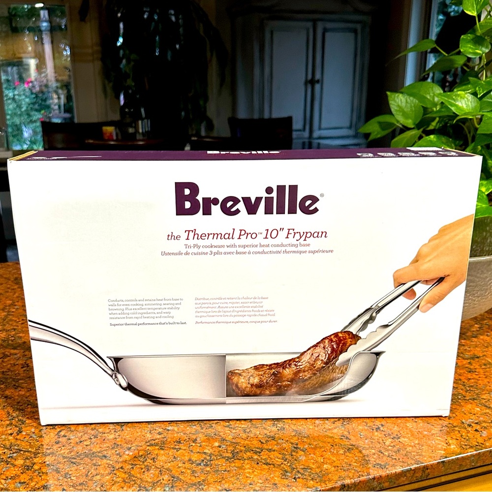 Breville thermal pro 10” frying pan skillet pot cookware $120 new in box